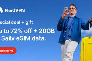 Save 72% on this NordVPN deal and get up to 20GB of free travel data on a Saily eSIM